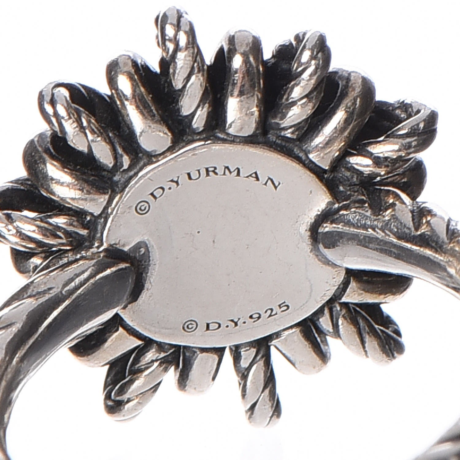 David Yurman Sterling Silver Pearl Starburst Ring 6 5 of 5