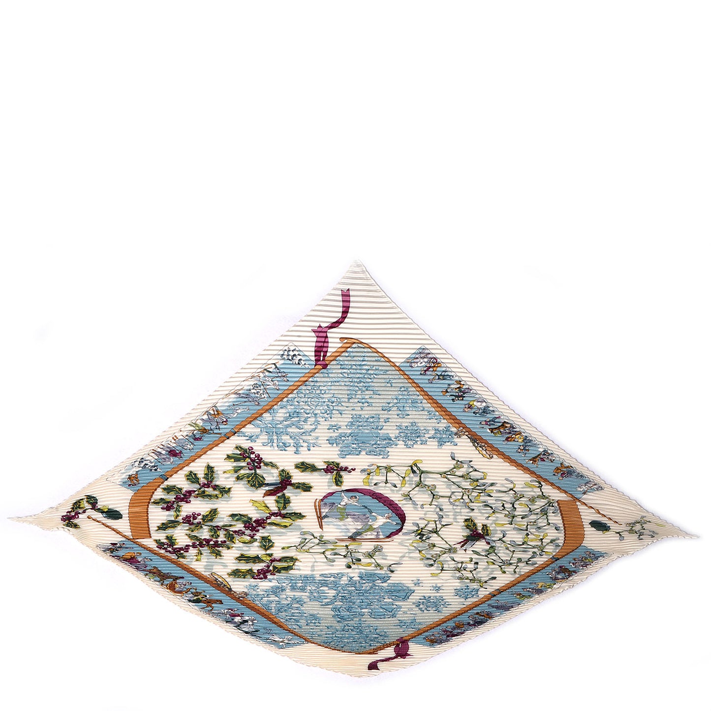 Silk Plisse Neige d'Antan Scarf 90