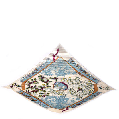 Hermes Silk Plisse Neige d'Antan Scarf 90 3 of 7