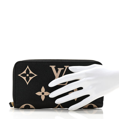 Louis Vuitton Empreinte Monogram Giant Zippy Wallet Black Beige 2 of 9