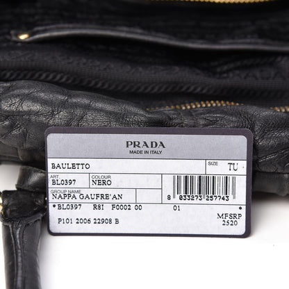 Prada Nappa Gaufre Satchel Black 11 of 13