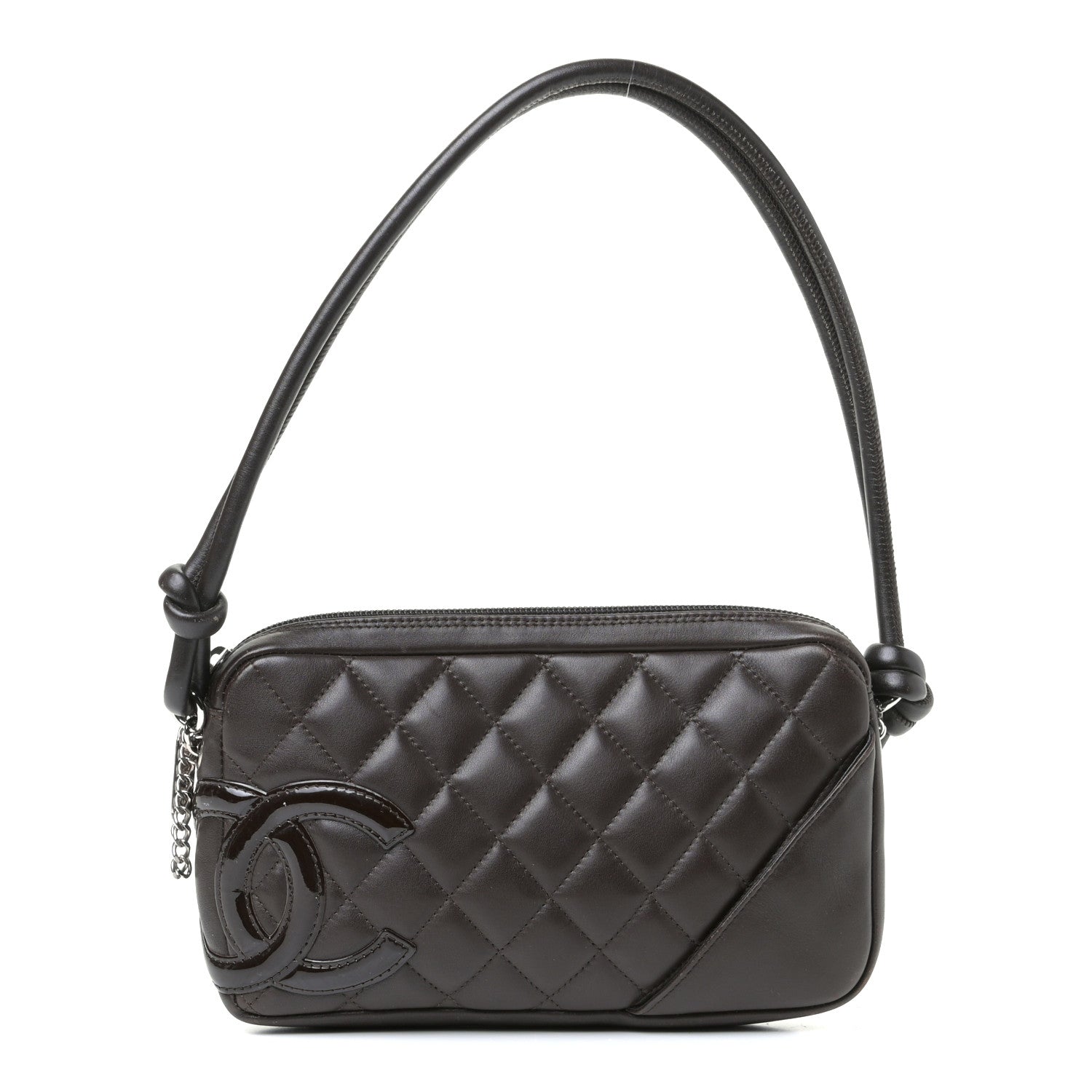 Chanel Calfskin Quilted Cambon Pochette Brown 1 of 4