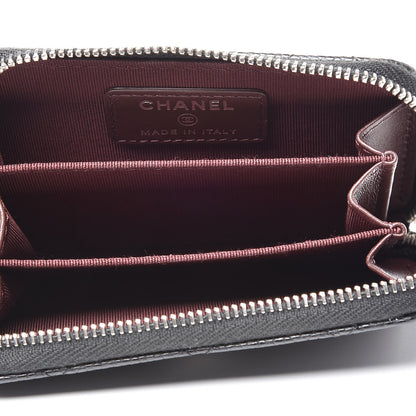 Chanel Caviar Quilted Zip Coin Purse Black 5 of 9