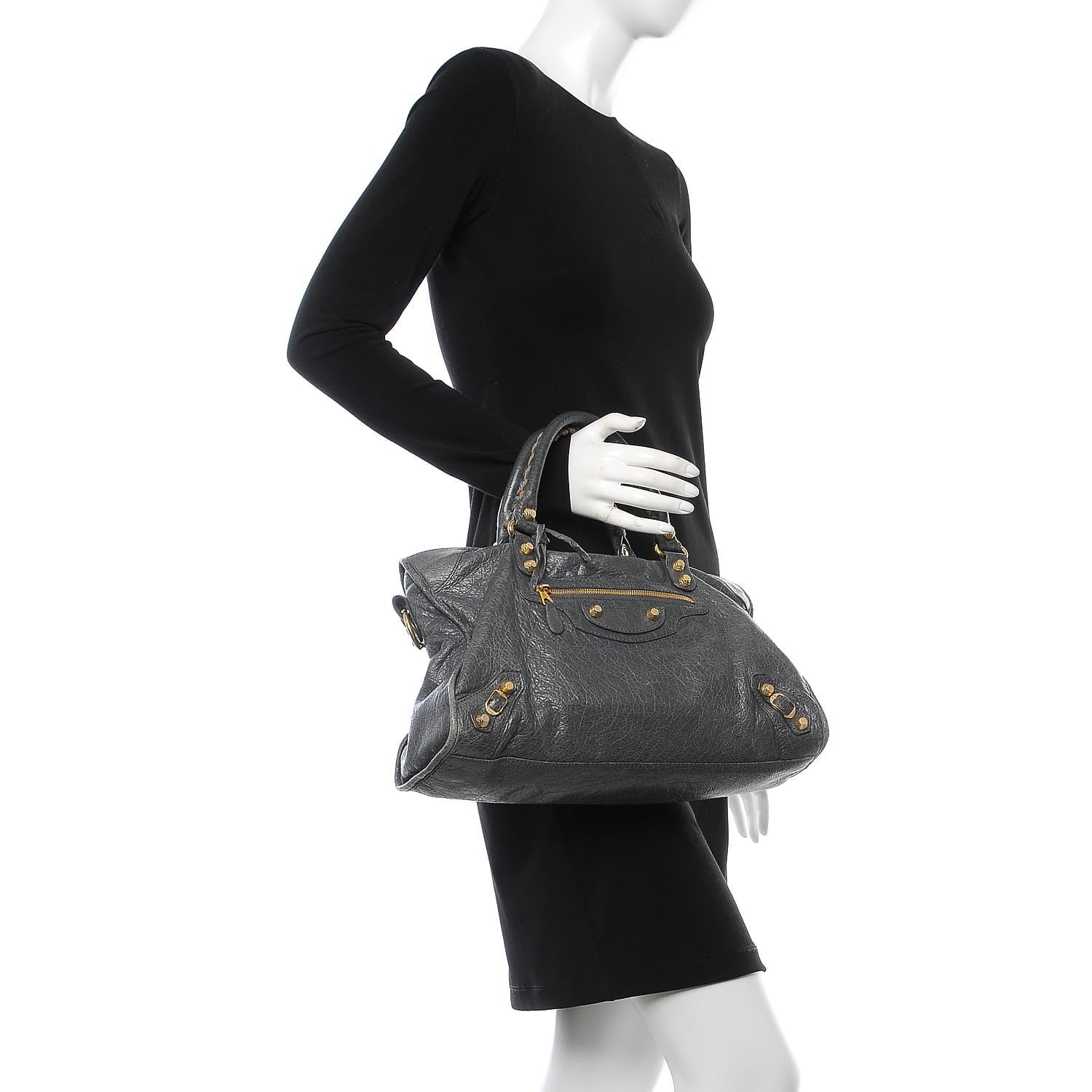 Balenciaga Agneau Giant 12 Gold Hardware City Gris Tarmac 2 of 8