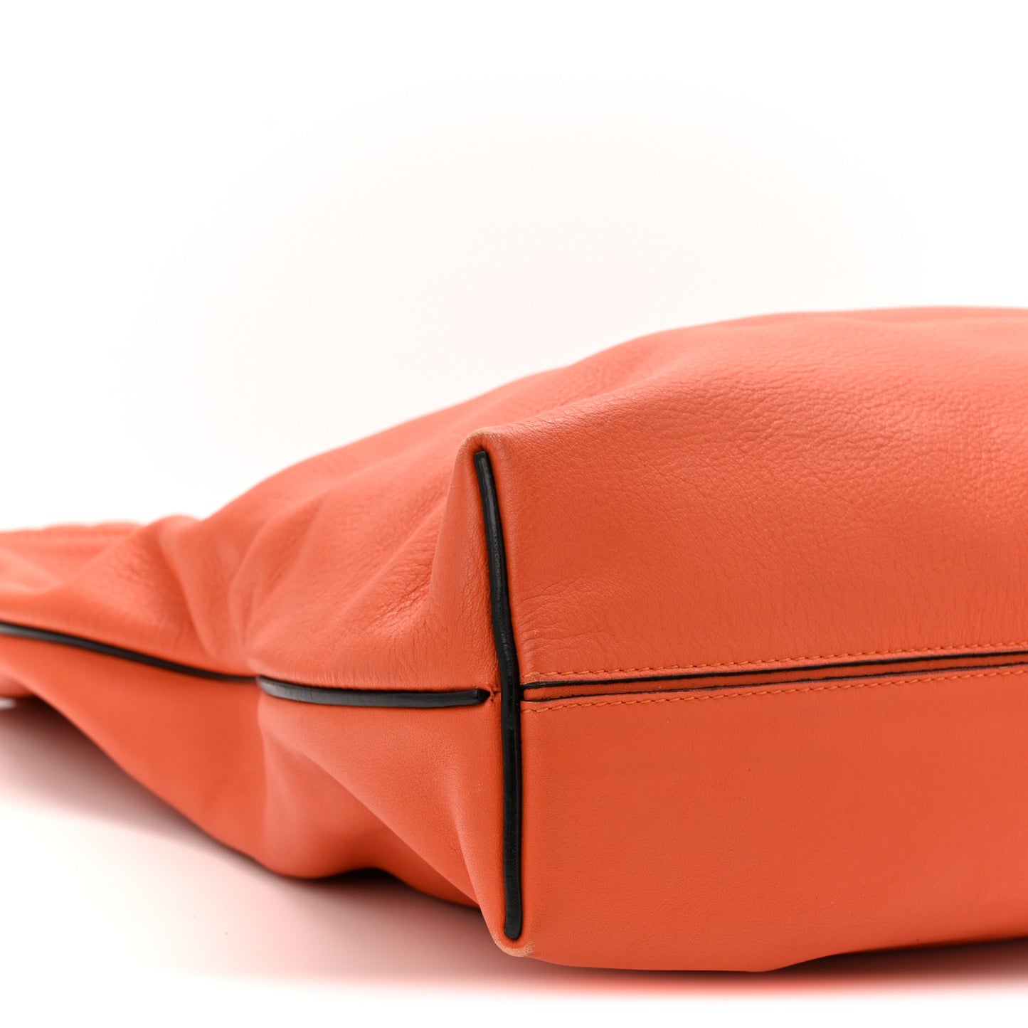 Calfskin Small Flamenco Knot Hobo Orange