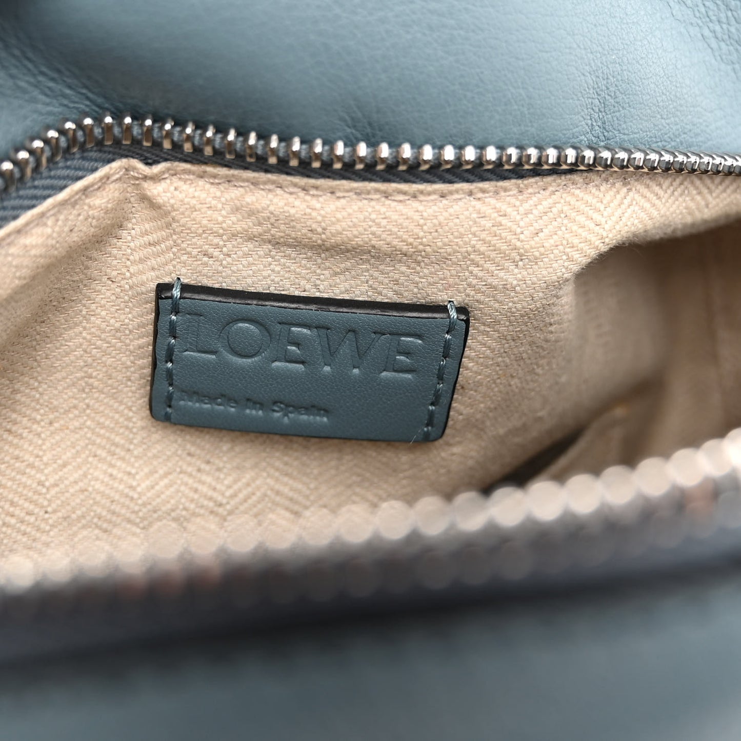 Calfskin Small Puzzle Bag Stone Blue