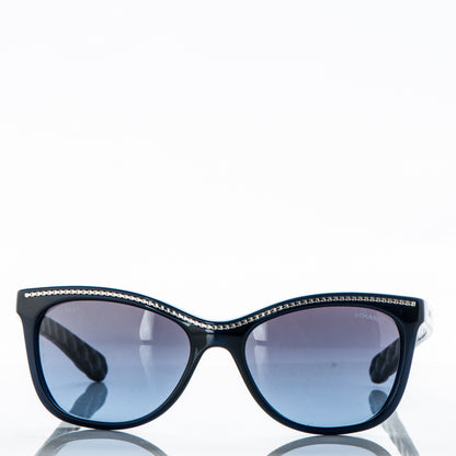 Chanel Cat Eye Chain Sunglasses 6041 Navy Blue 4 of 6