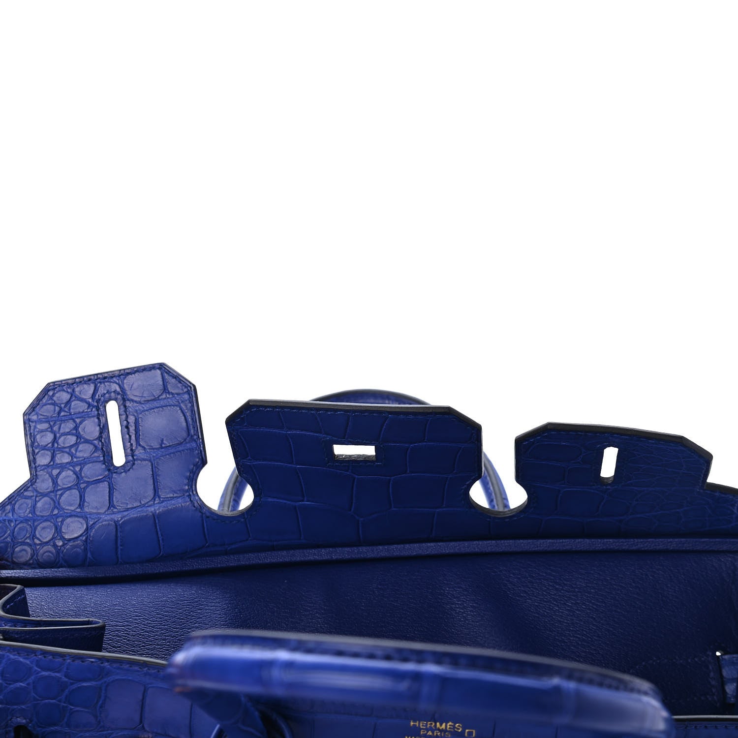 Hermes Matte Alligator Birkin 30 Bleu Electrique 16 of 32