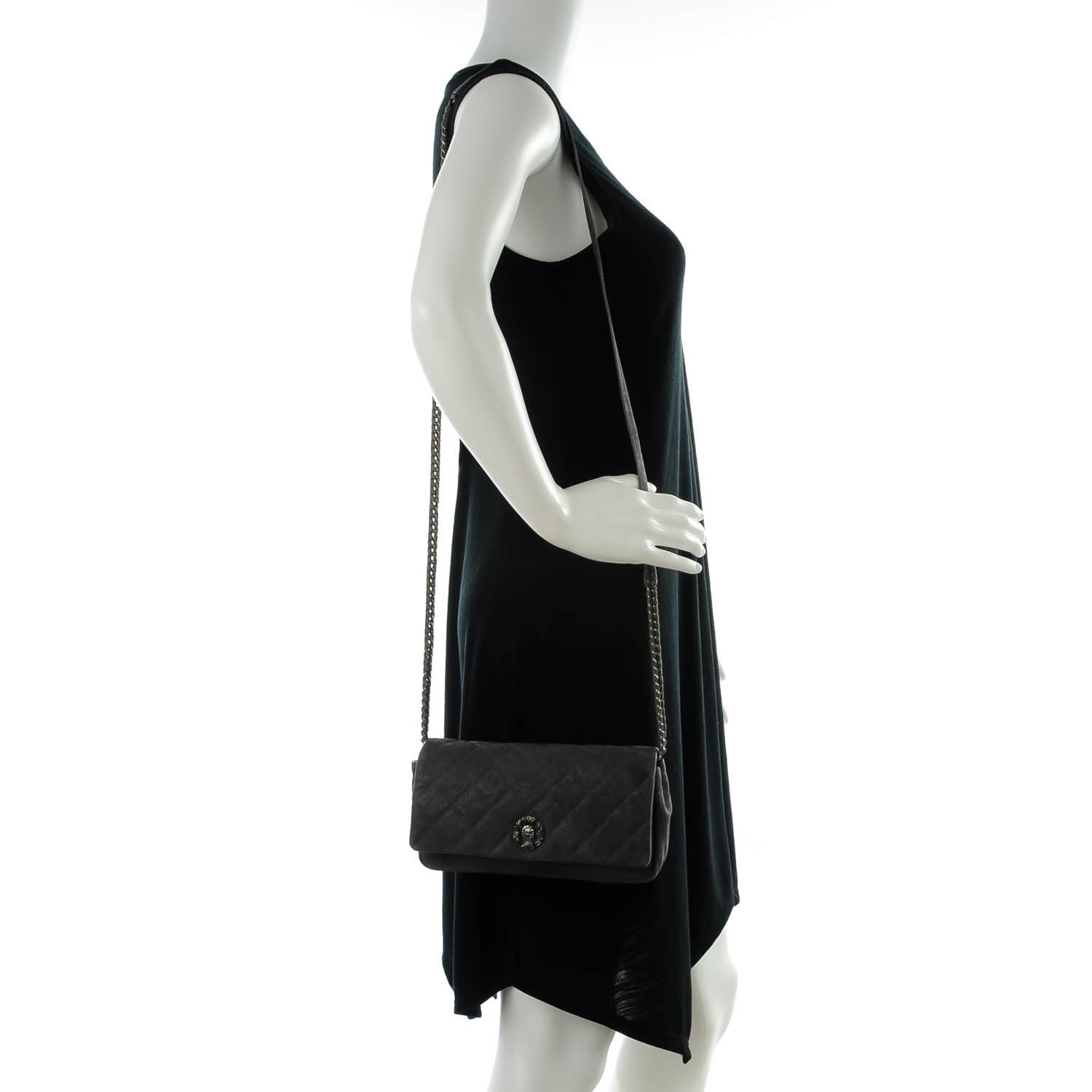 Chanel Iridescent Caviar Quilted Small Flap Grey 2 of 7