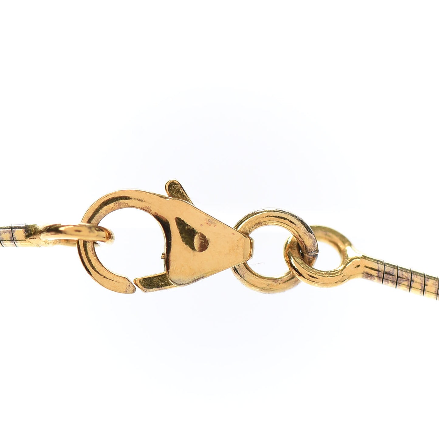 Lacquered Gold Pop H Pendant Necklace Black