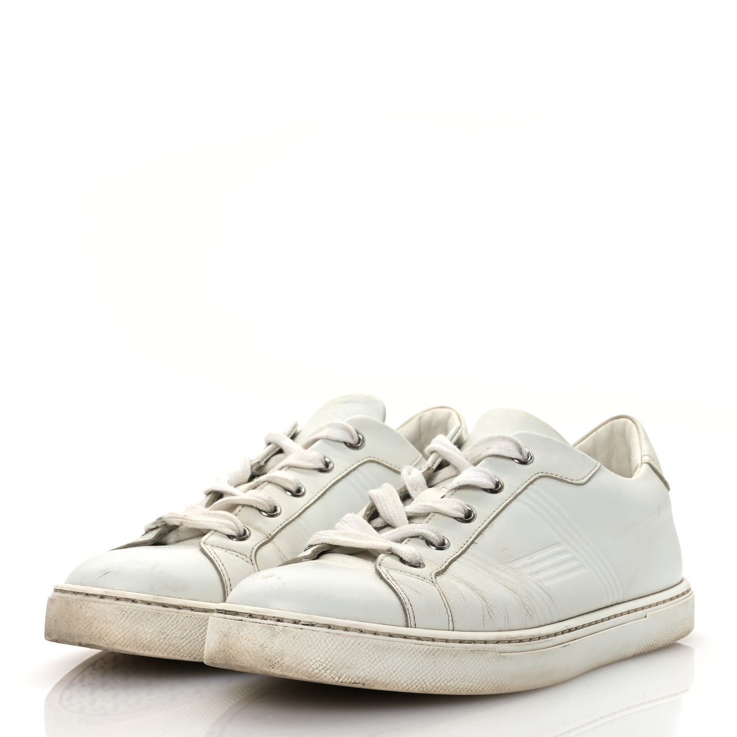 Hermes Calfskin Womens Advantage Sneakers 37 White 4 of 19