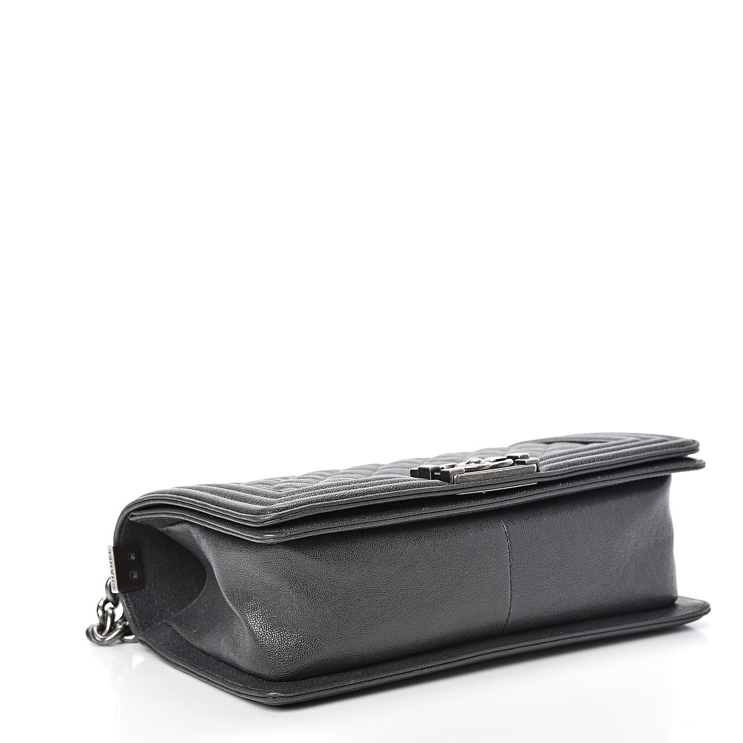 Caviar Quilted Medium Boy Flap Anthracite