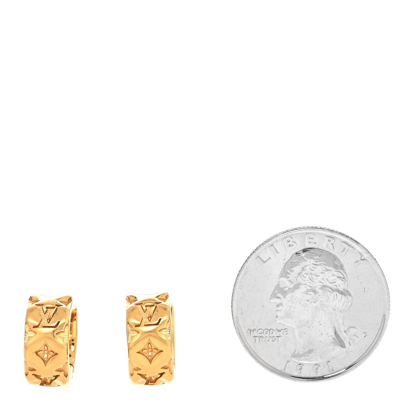 Nanogram Pillow Earrings Gold