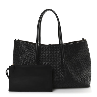 Bottega Veneta Calfskin Intrecciato Large Pinacoteca Reversible Tote Black Fondant 3 of 16