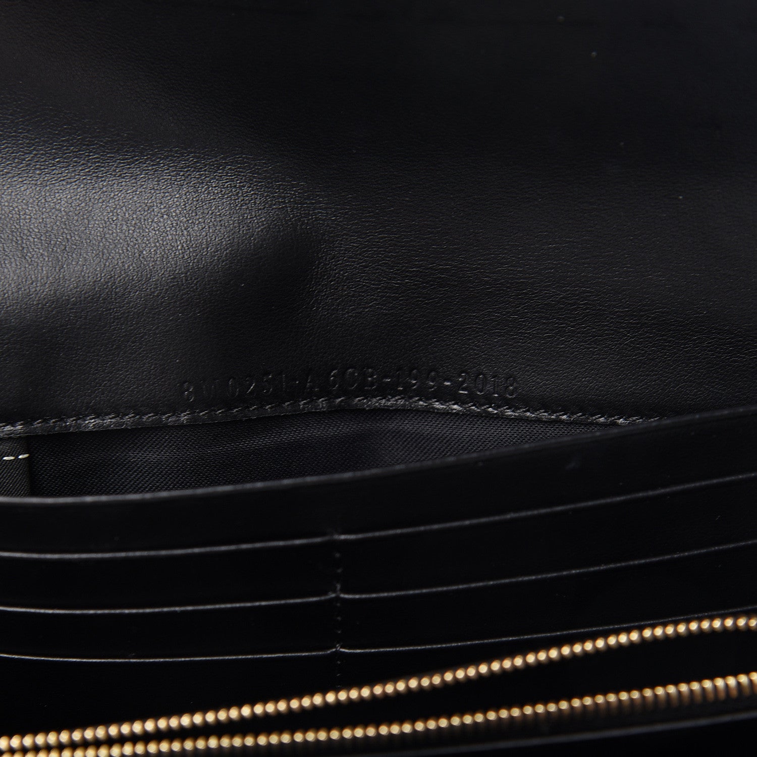 Fendi Vitello Cruise F is Fendi Bi-Color FF 1974 Embossed Continental Envelope Wallet Maya Black 7 of 11