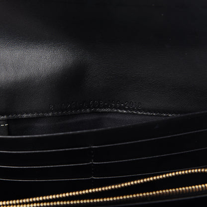 Fendi Vitello Cruise F is Fendi Bi-Color FF 1974 Embossed Continental Envelope Wallet Maya Black 7 of 11