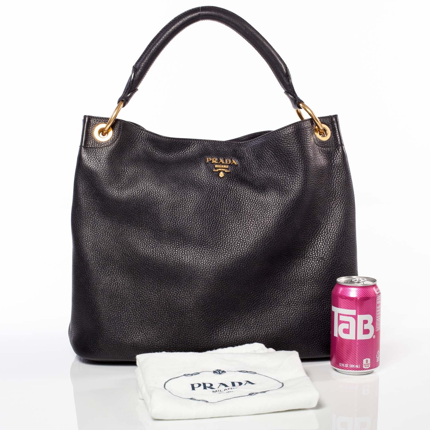 Prada Vitello Daino Hobo Nero Black 3 of 9