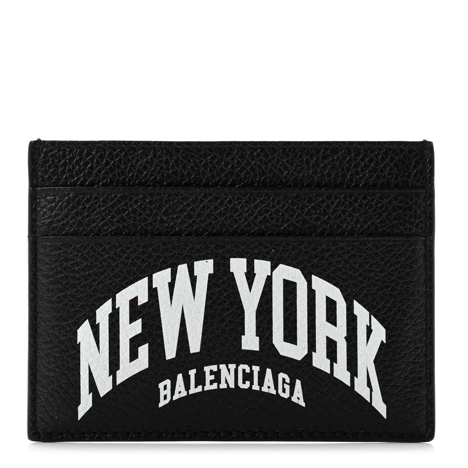 Balenciaga Calfskin City Logo Cash Card Holder Black White 1 of 7