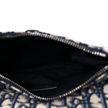 Christian Dior Oblique Mens Mini Saddle Bag Blue 5 of 9