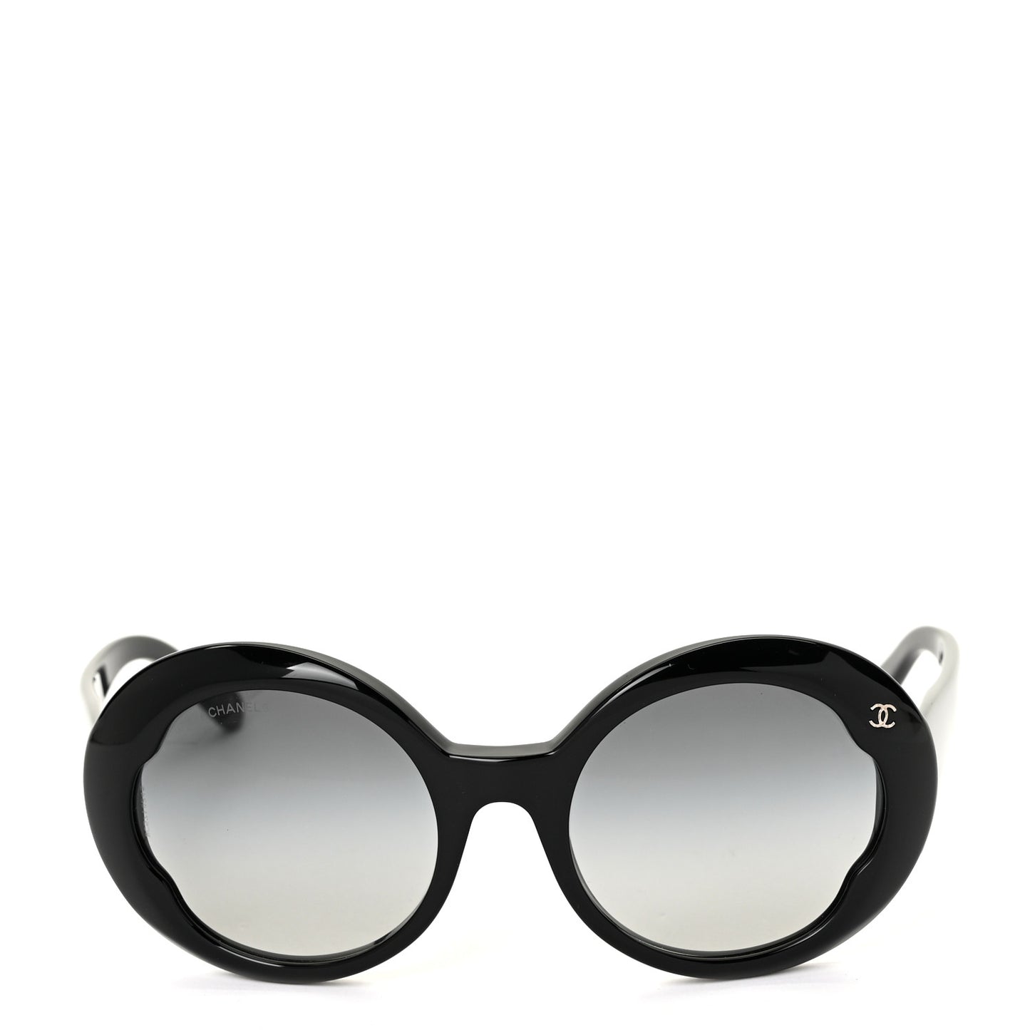 Acetate CC Logo Round Sunglasses 5154 Black