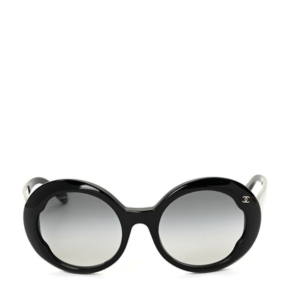 Chanel Acetate CC Logo Round Sunglasses 5154 Black 2 of 7