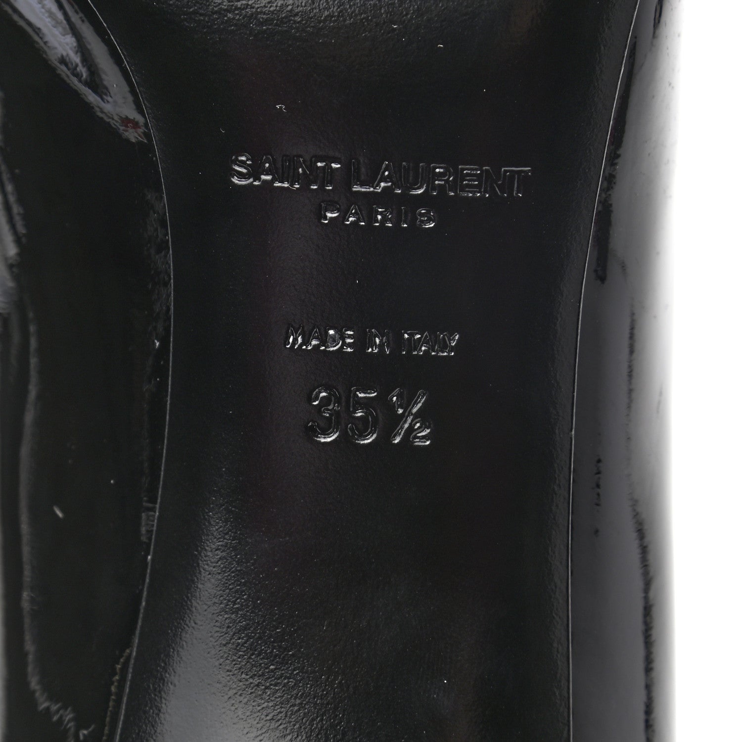 Saint Laurent Patent Classic Paris 105 Escarpin Pumps 35.5 Black 6 of 8