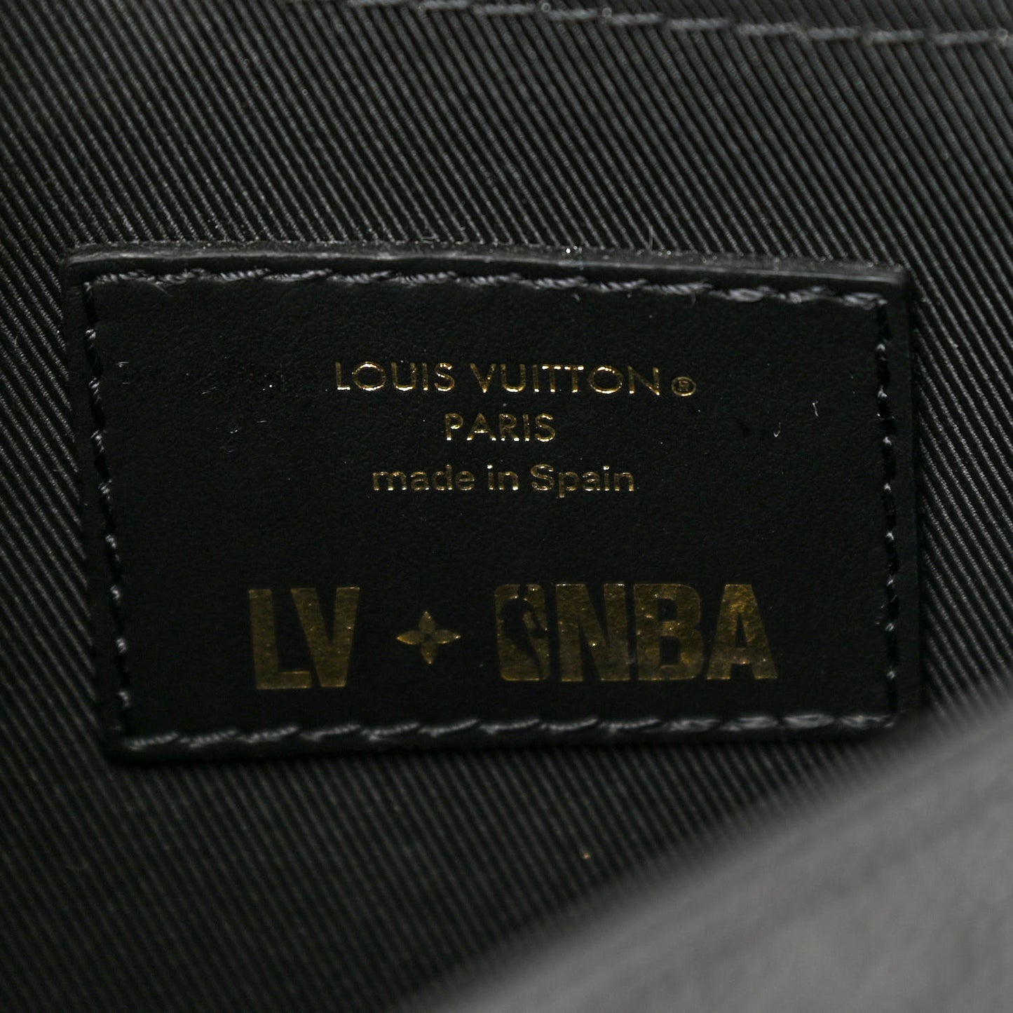 x NBA Grained Calfskin Monogram Studio Messenger Black