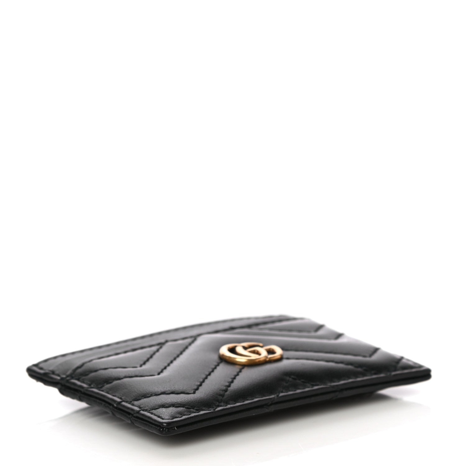 Gucci Calfskin Matelasse GG Marmont Card Holder Black 4 of 10