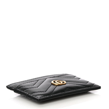 Gucci Calfskin Matelasse GG Marmont Card Holder Black 4 of 10