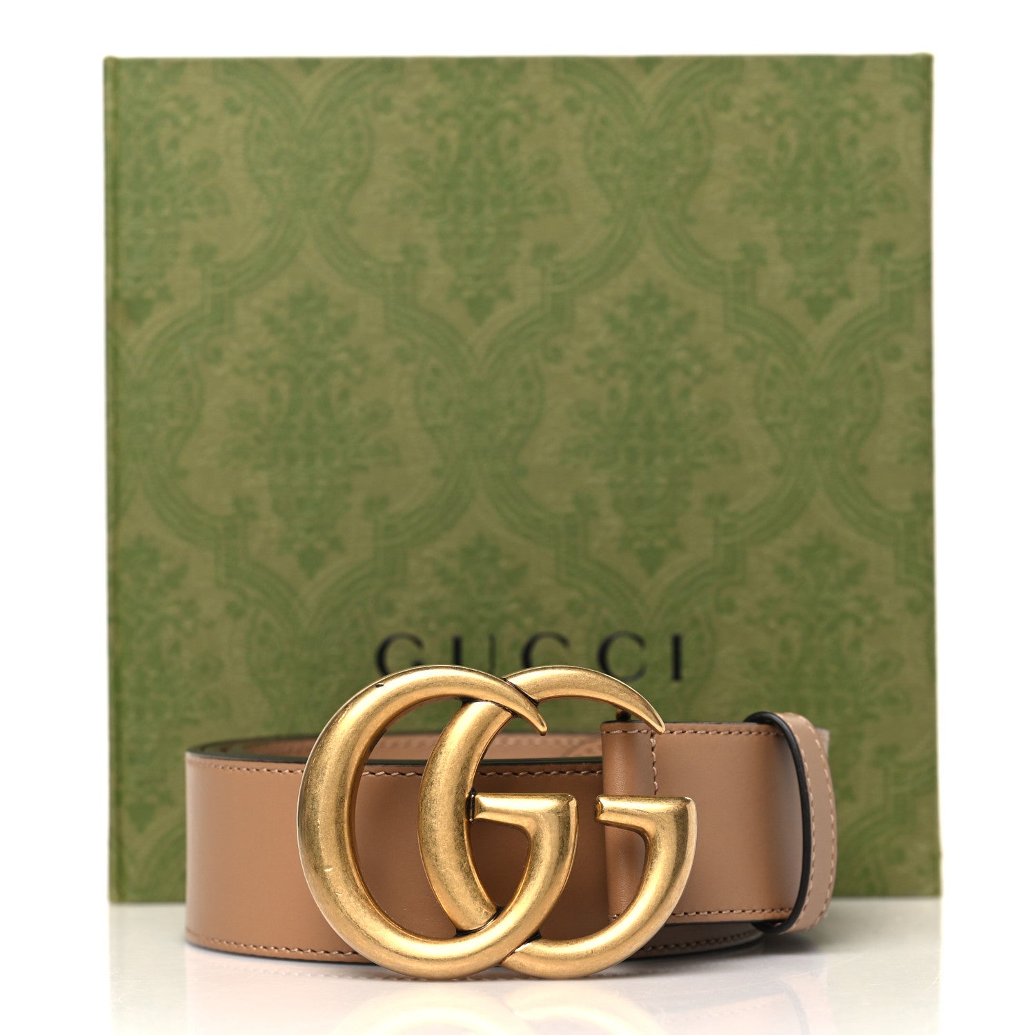 Gucci Calfskin Double G 40mm Belt 105 42 Tan 6 of 6
