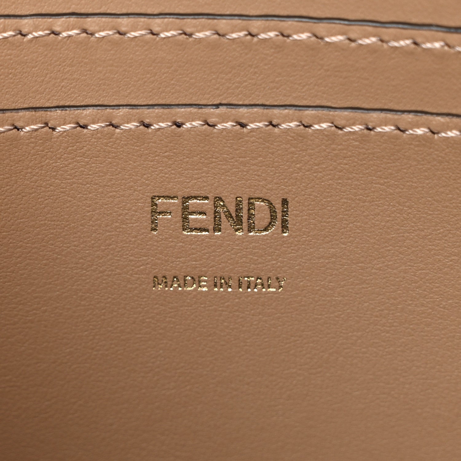 Fendi Fabric Jacquard Vitello Grace FF 1974 Baguette Pouch Tobacco Moro Sand 6 of 9