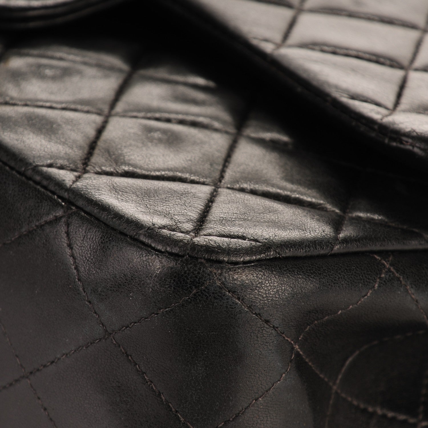 Chanel Lambskin Quilted Medium Double Flap Black 10 of 13