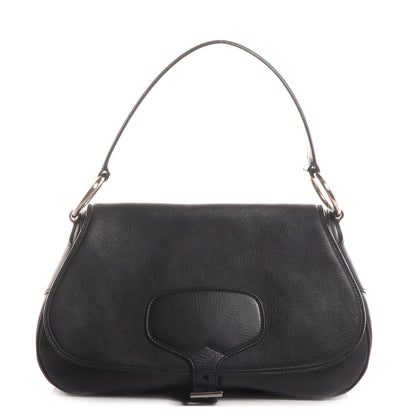 Prada Vacchetta Old Leather Saddle Bag Nero Black 1 of 7