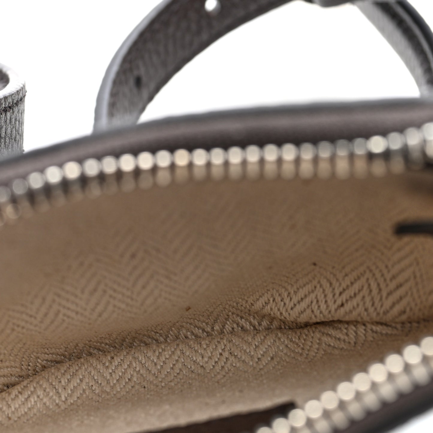Pebbled Calfskin Mini B Shoudler Bag Brown