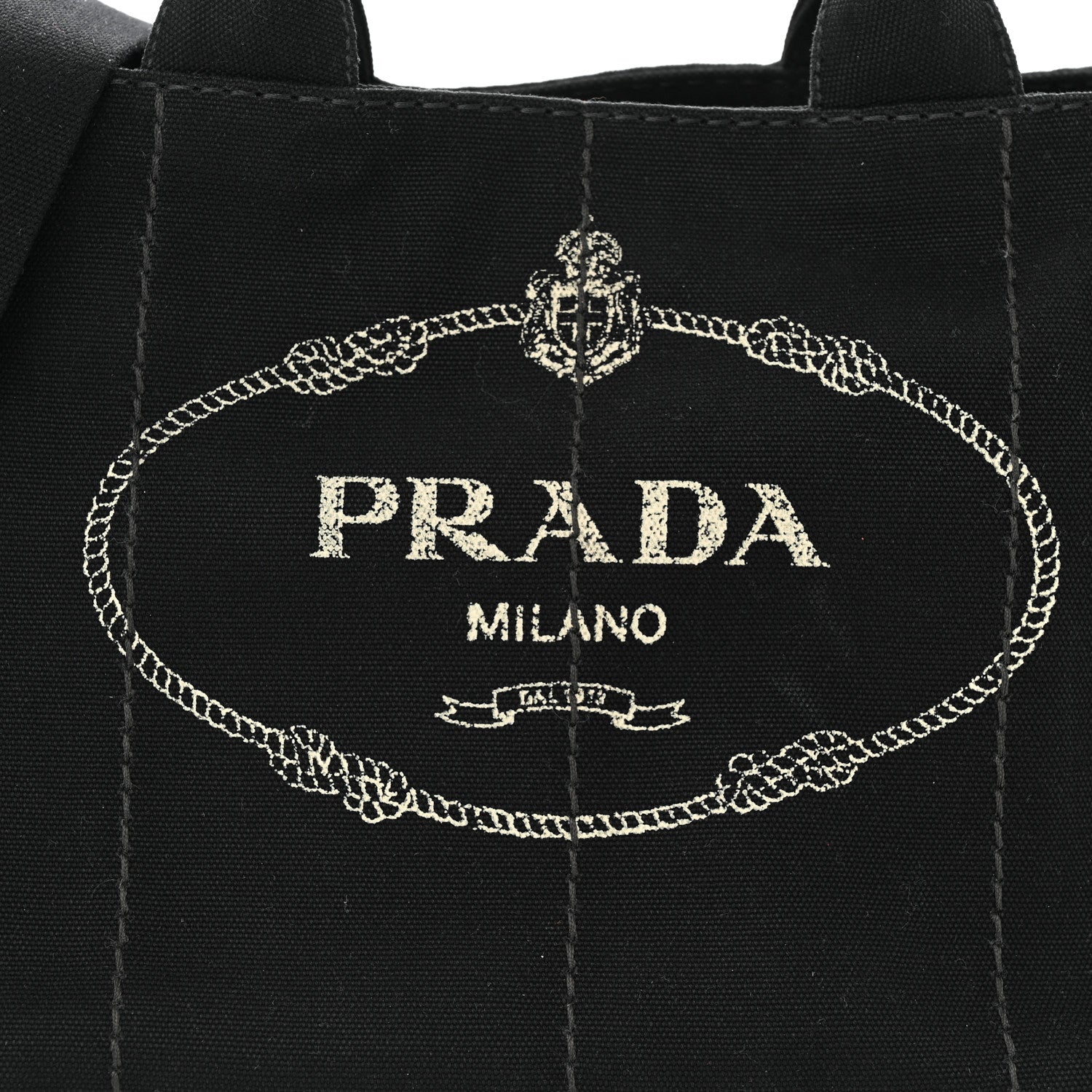 Prada Canapa Logo Tote Black 7 of 9