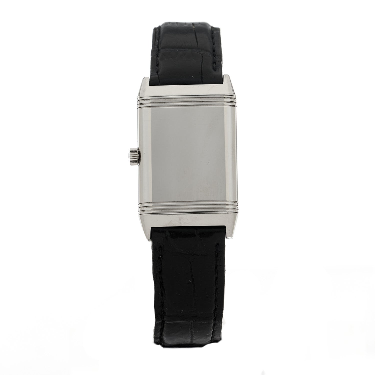 Jaeger-LeCoultre Stainless Steel Alligator 23mm Reverso Classique Quartz Watch 251.84.10 1 of 5