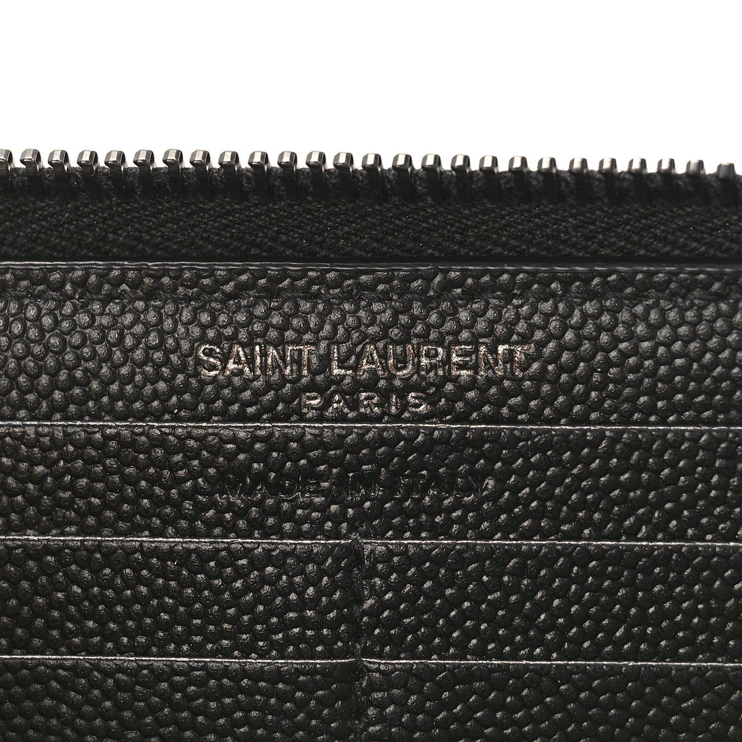 Grain De Poudre Matelasse Chevron Monogram Monochrome Zip Around Wallet Black