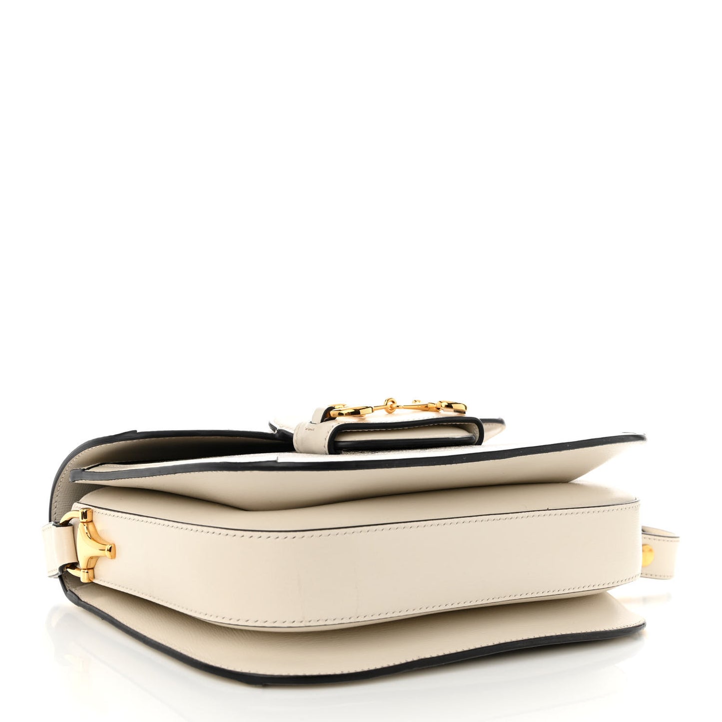 GG Supreme Monogram Horsebit 1955 Shoulder Bag Beige Mystic White
