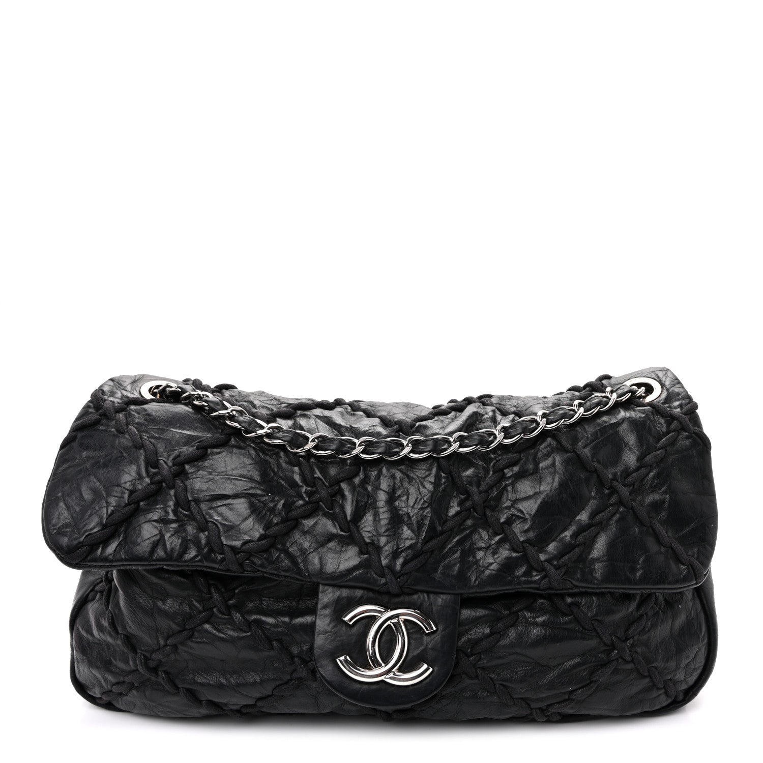 Chanel Calfskin Ultra Stitch Oversize Flap Black 1 of 10