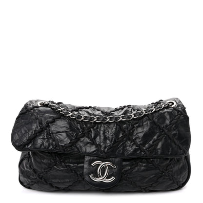 Chanel Calfskin Ultra Stitch Oversize Flap Black 1 of 10