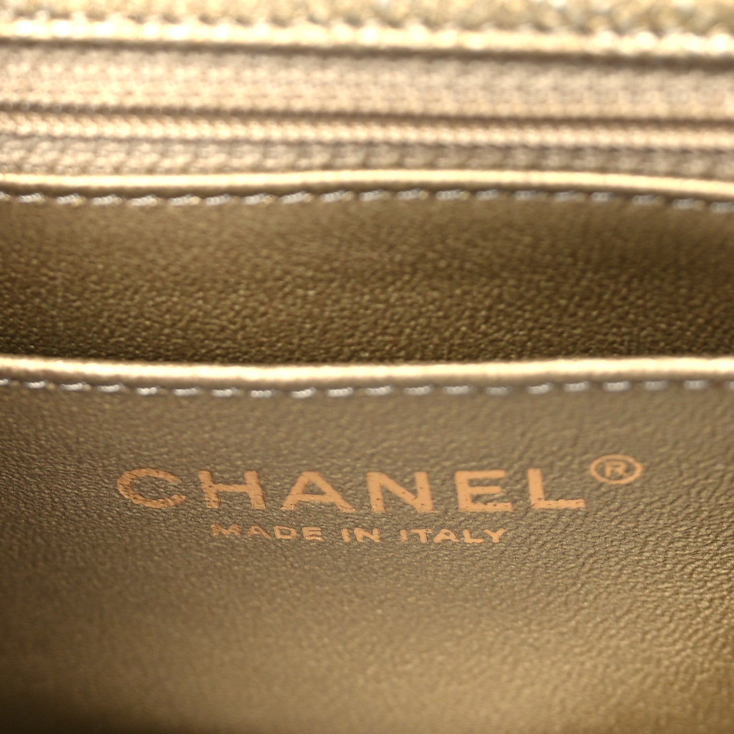 Chanel Metallic Caviar Quilted Mini Rectangular Flap Gold 5 of 10