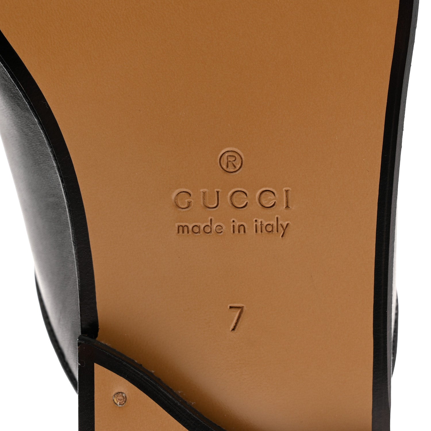 Gucci Jakarta Calfskin Mens Horsebit Slippers 7 Black 9 of 10