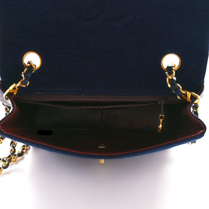 Chanel Jersey Lambskin Quilted Mini Square Flap Navy 5 of 11