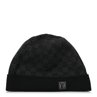 Louis Vuitton Wool Bonnet Petit Damier Graphite Beanie Hat 1 of 6