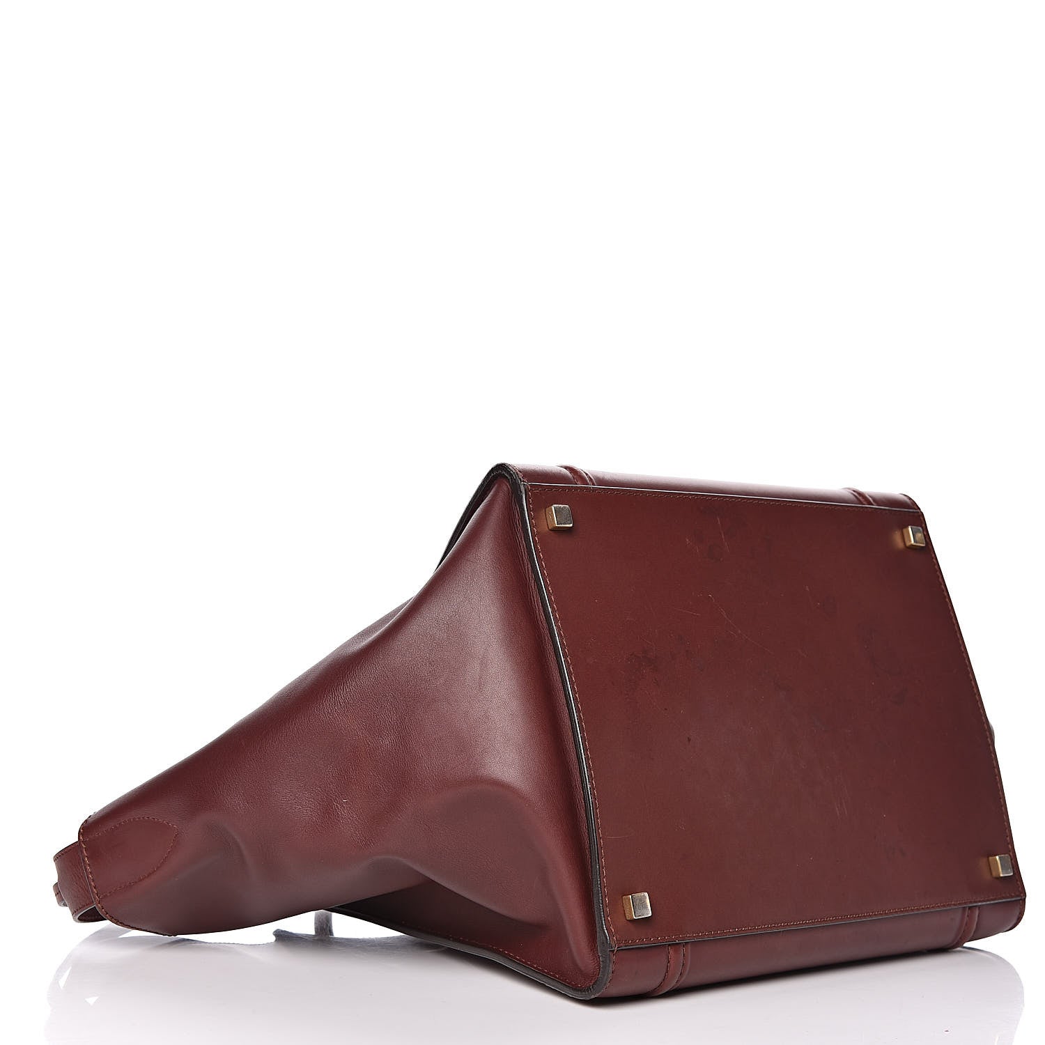 Celine Natural Calfskin Medium Phantom Luggage Burgundy 3 of 21