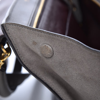 Celine Crocodile Embossed Nubuck Medium Trapeze Grey 10 of 20