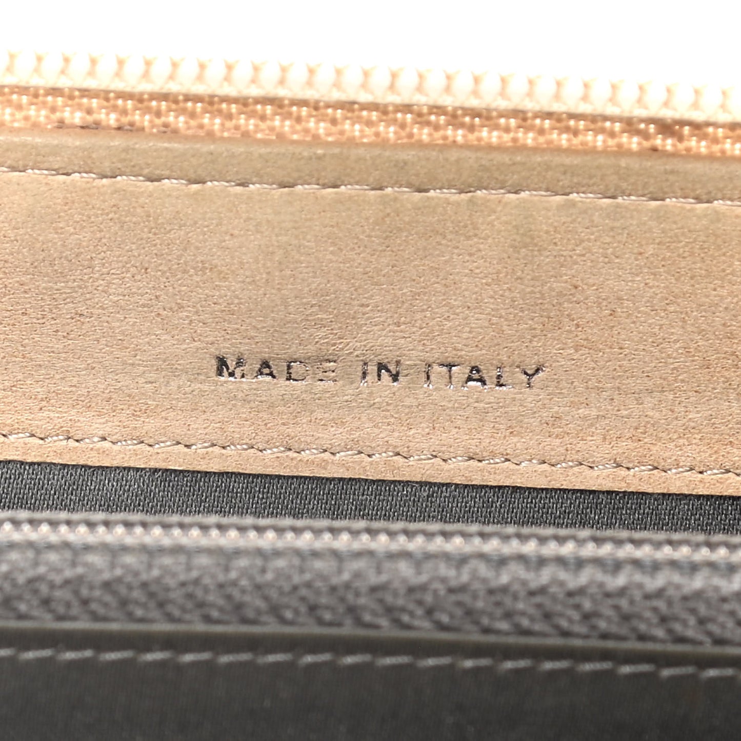 Lambskin Camellia Embossed Zip Around Organizer Wallet Light Beige