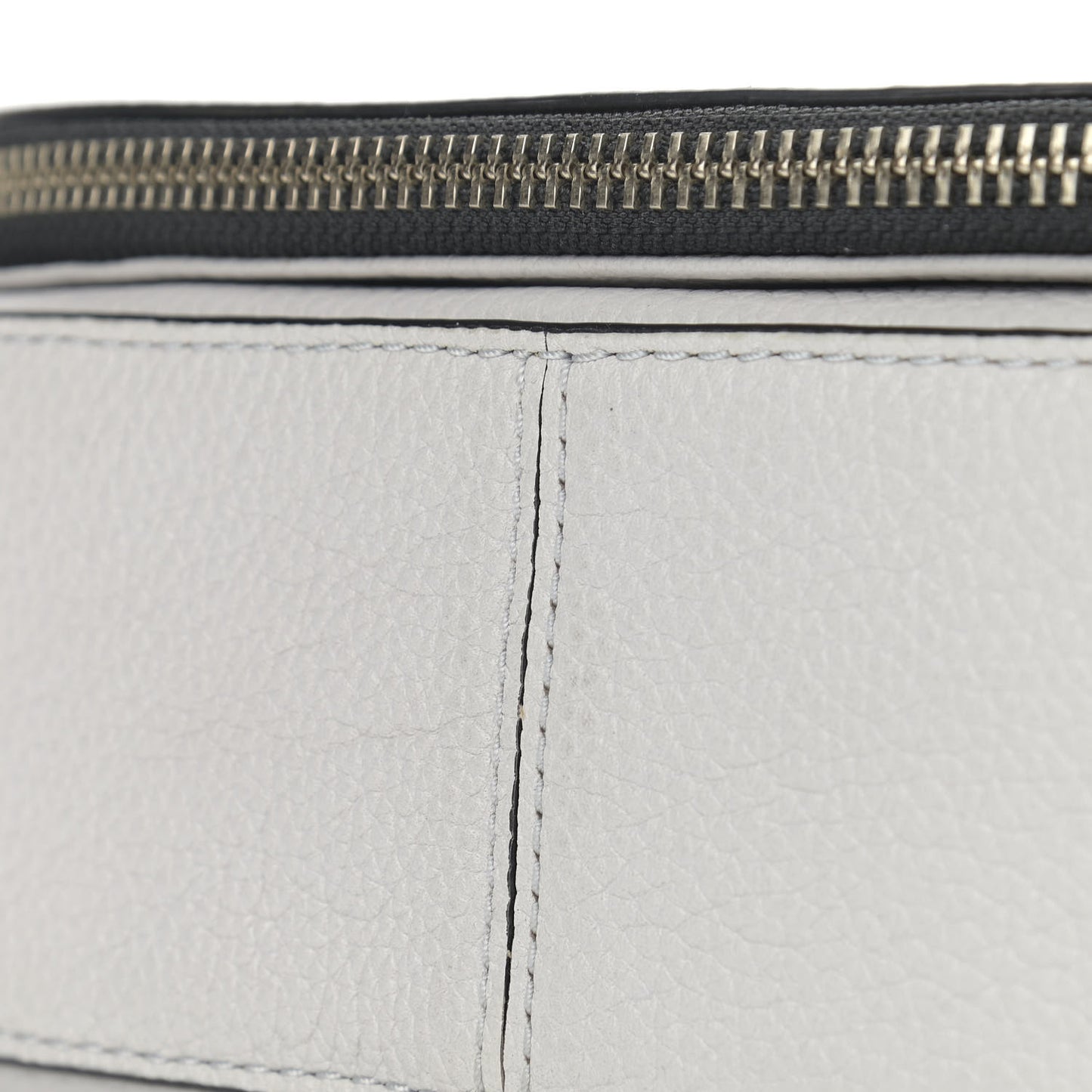 Pebbled Calfskin Recruit Nomad Crossbody Rock Gray