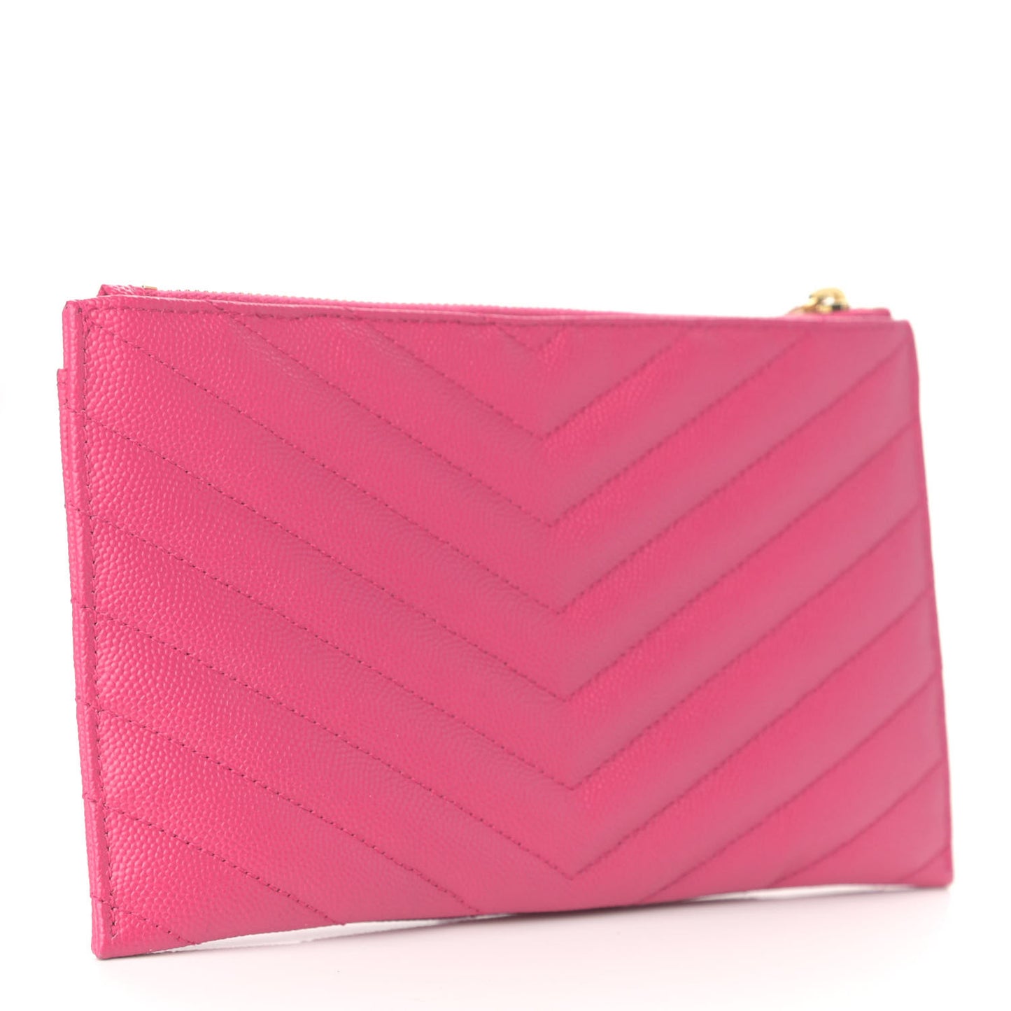 Grain De Poudre Chevron Monogram Bill Pouch Bright Pink