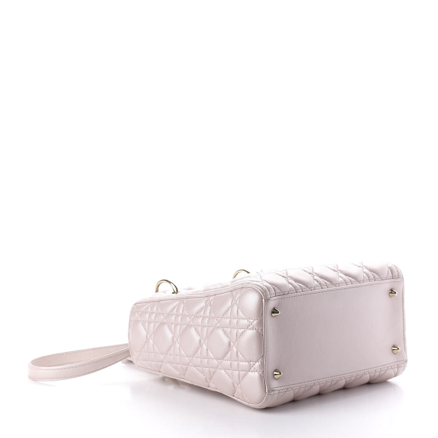 Pearly Lambskin Cannage Medium Lady Dior Lotus